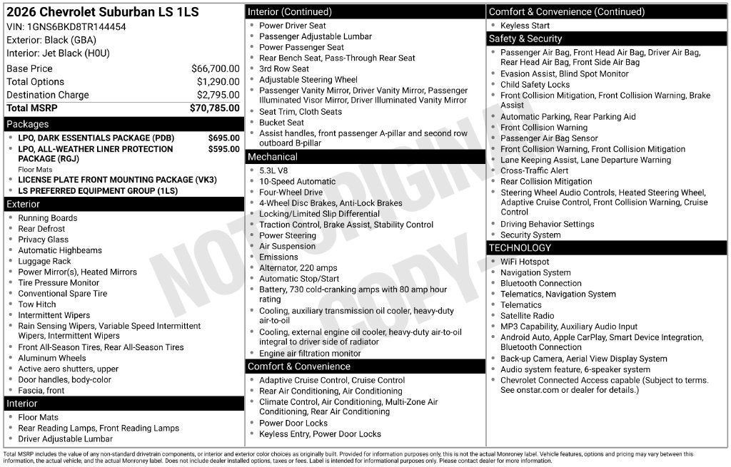 2026 Chevrolet Suburban LS