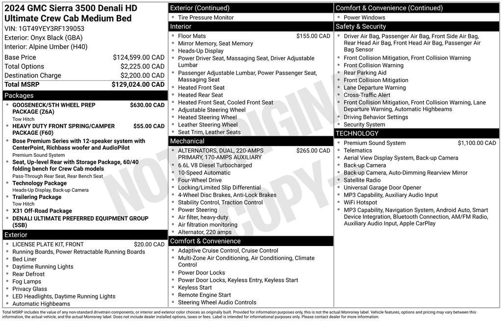 2024 GMC Sierra 3500 HD Denali Ultimate