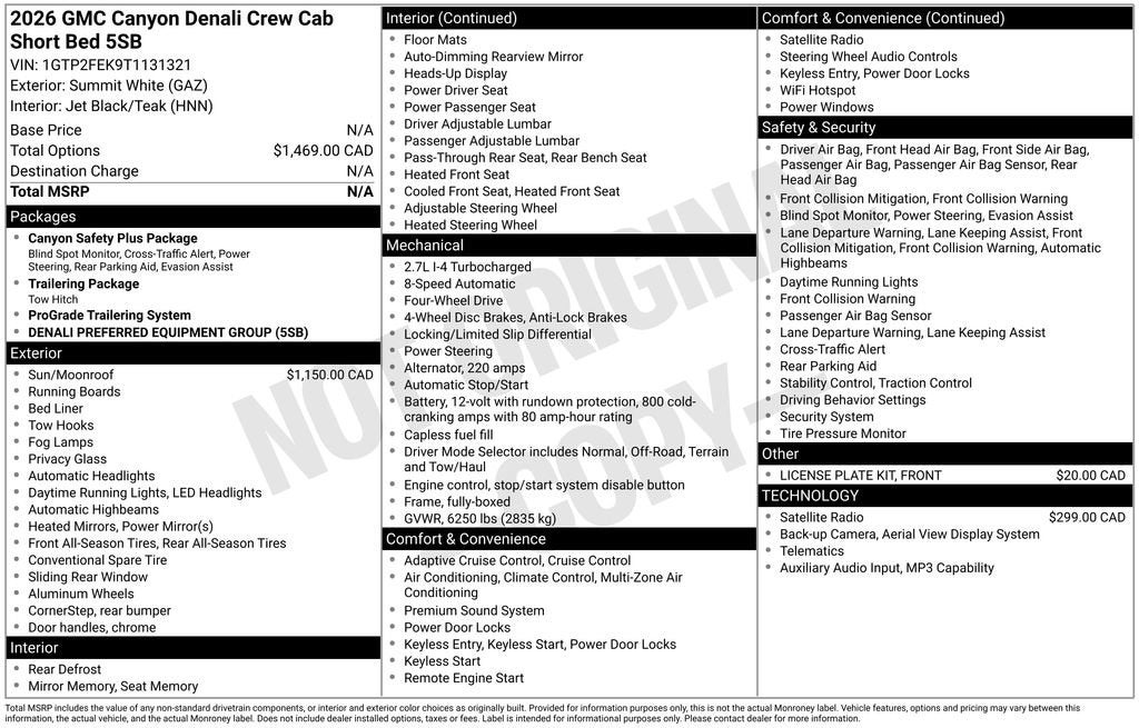 2026 GMC Canyon Denali