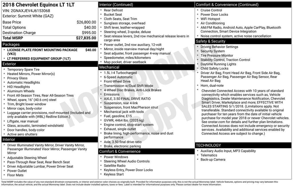 2018 Chevrolet Equinox LT