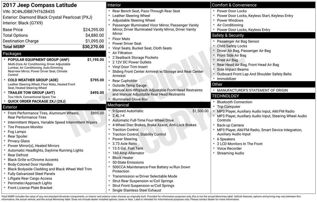 2017 Jeep New Compass Latitude 4x4