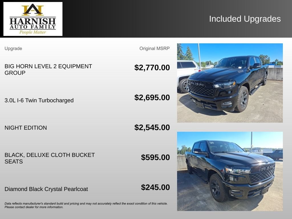 2025 RAM 1500 Big Horn Crew Cab 4x4 5'7" Box
