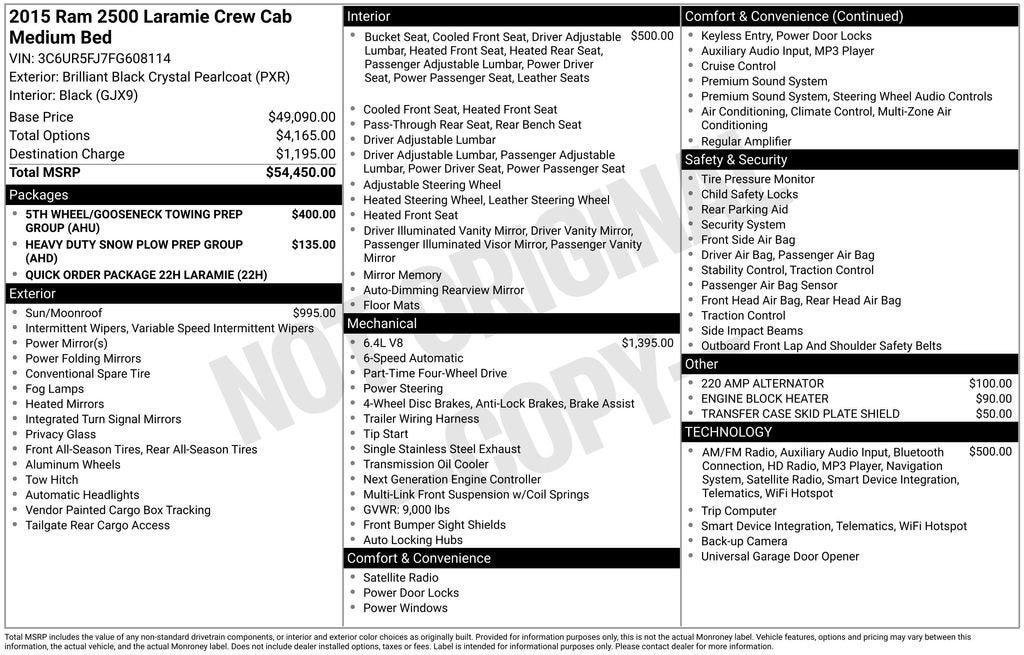 2015 RAM 2500 Laramie