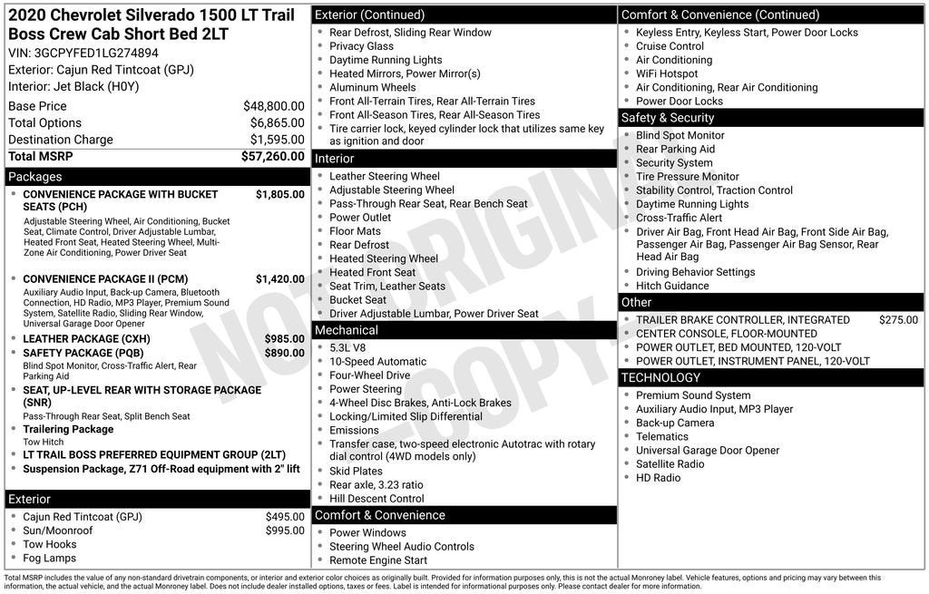 2020 Chevrolet Silverado 1500 LT Trail Boss