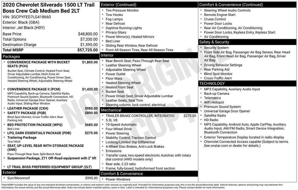 2020 Chevrolet Silverado 1500 LT Trail Boss