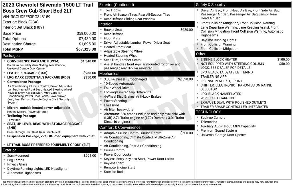 2023 Chevrolet Silverado 1500 LT Trail Boss