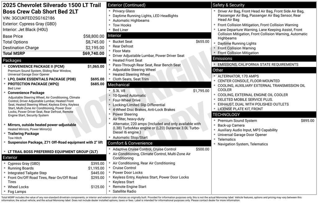 2025 Chevrolet Silverado 1500 LT Trail Boss