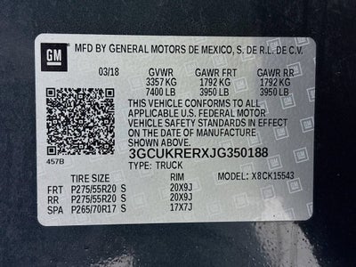 2018 Chevrolet Silverado 1500 LT