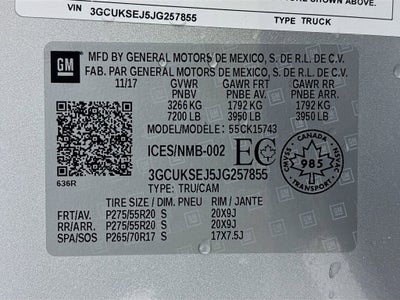 2018 Chevrolet Silverado 1500 LTZ