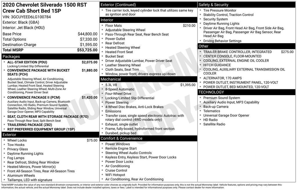 2020 Chevrolet Silverado 1500 RST