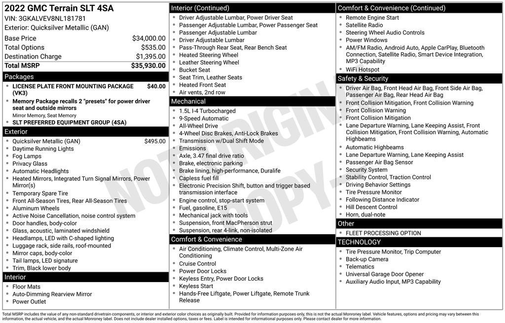 2022 GMC Terrain SLT
