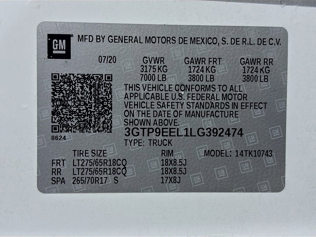 2020 GMC Sierra 1500 AT4