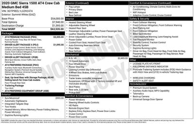 2020 GMC Sierra 1500 AT4