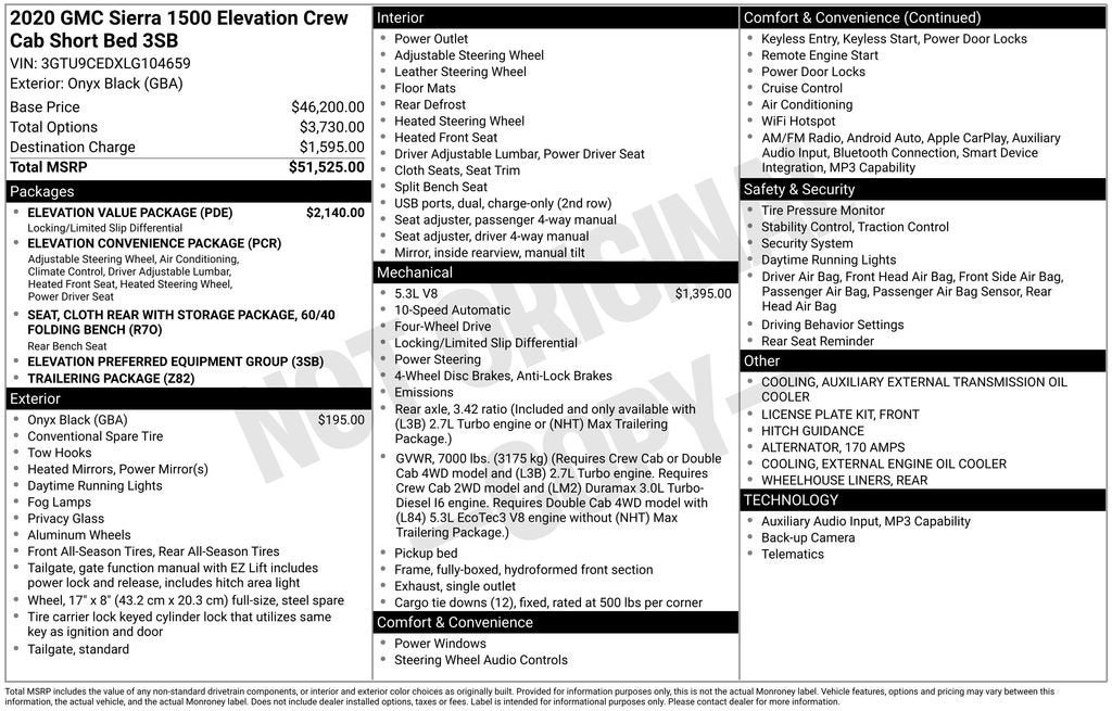 2020 GMC Sierra 1500 Elevation