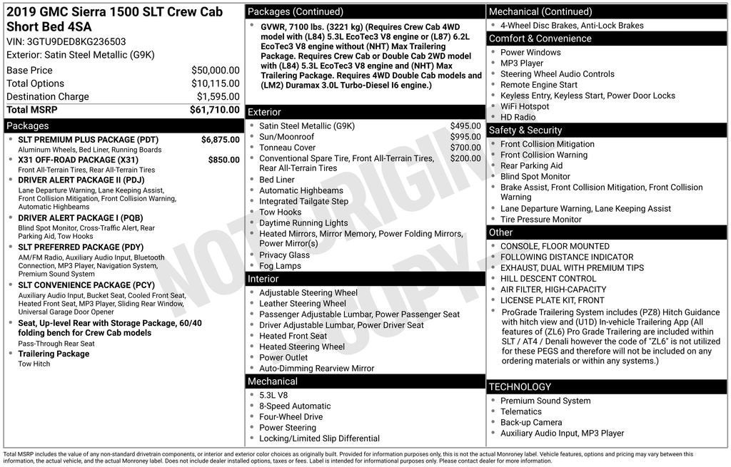 2019 GMC Sierra 1500 SLT