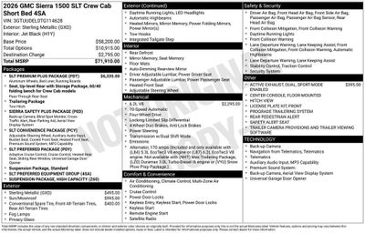 2026 GMC Sierra 1500 SLT