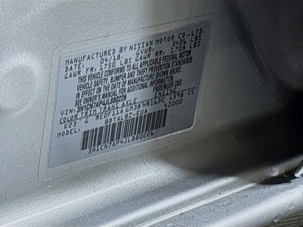 2018 Nissan Versa 1.6 SV