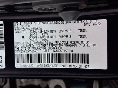 2022 Toyota Tacoma 4WD SR
