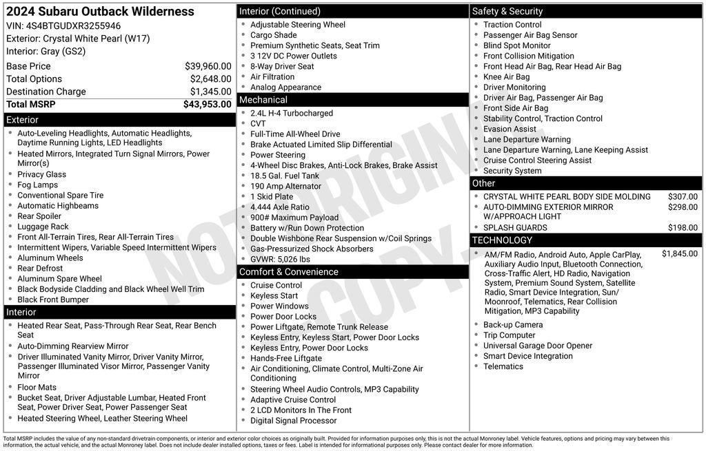 2024 Subaru Outback Wilderness