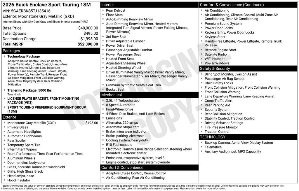 2026 Buick Enclave Sport Touring