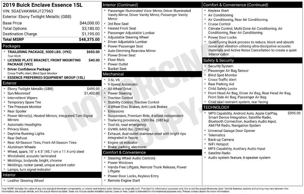 2019 Buick Enclave Essence