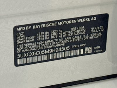 2021 BMW X7 M50i