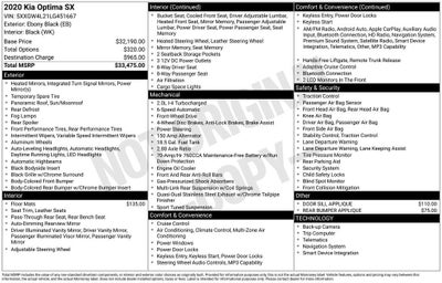 2020 Kia Optima SX Turbo