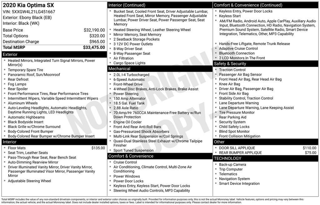 2020 Kia Optima SX Turbo