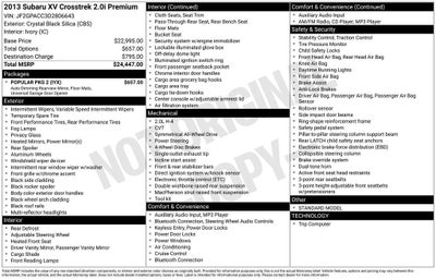 2013 Subaru XV Crosstrek 2.0i Premium