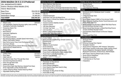 2026 Mazda Mazda CX-5 2.5 S Preferred