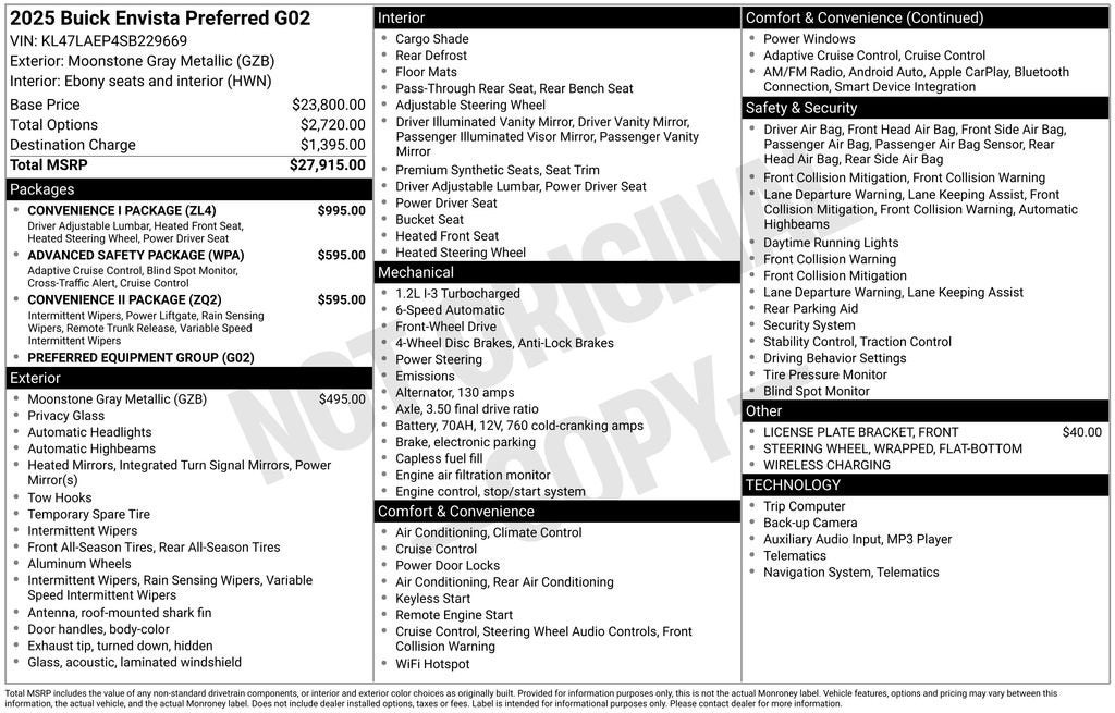 2025 Buick Envista Preferred