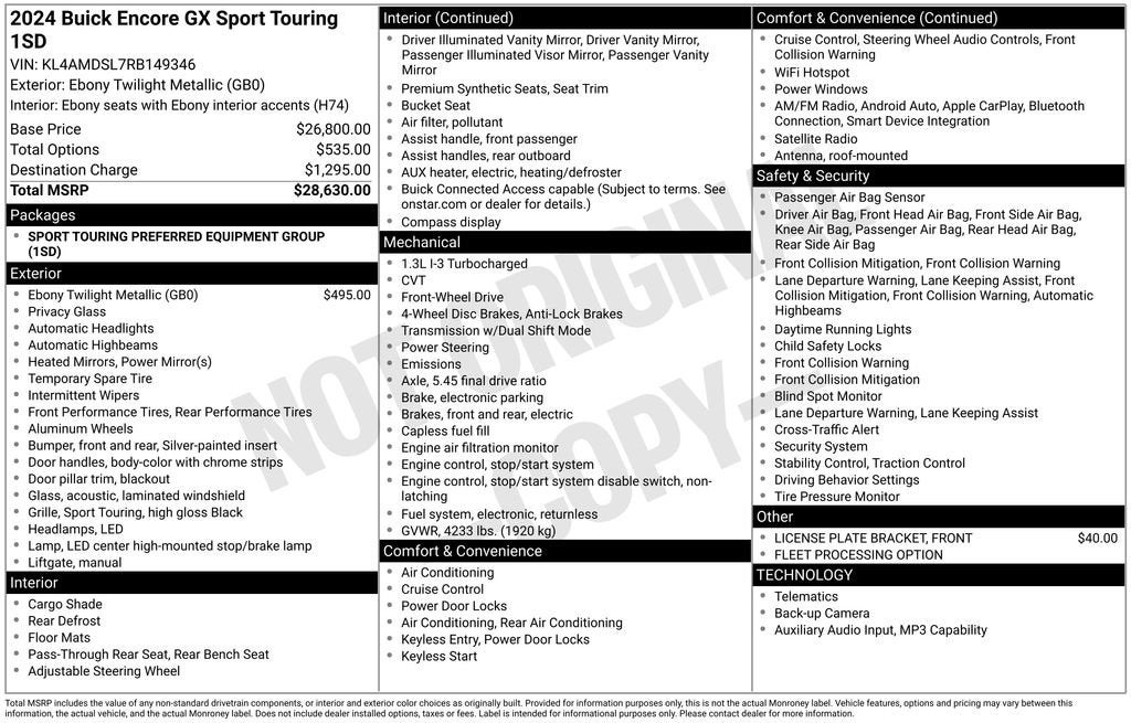 2024 Buick Encore GX Sport Touring