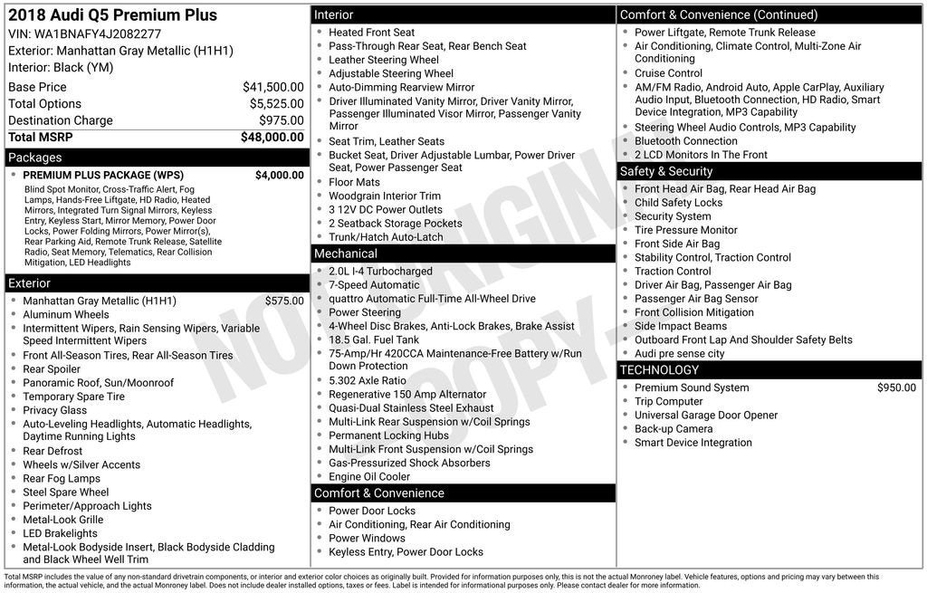 2018 Audi Q5 2.0T Premium