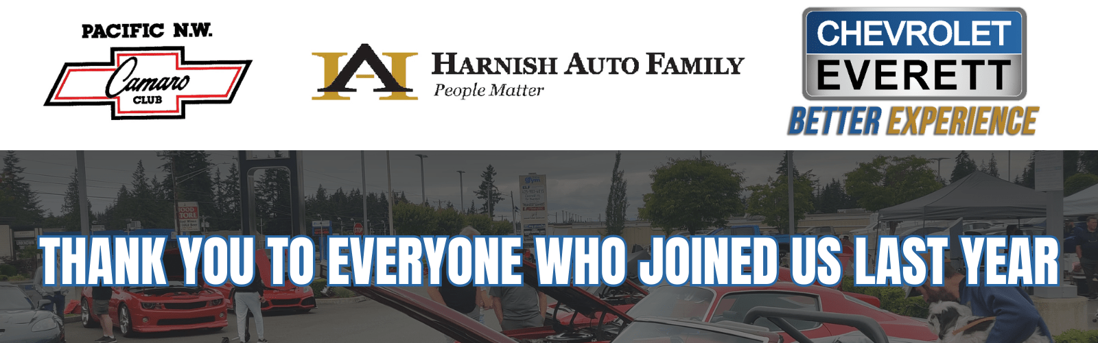 Thank you message to all attendees from last year's gathering, highlighting appreciation for their presence.