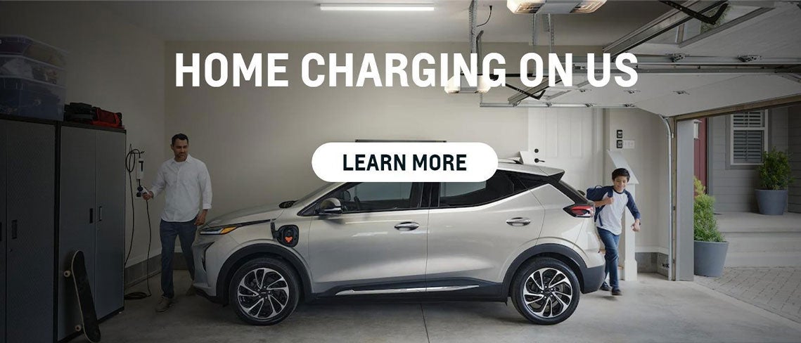 An electric vehicle charging station at home